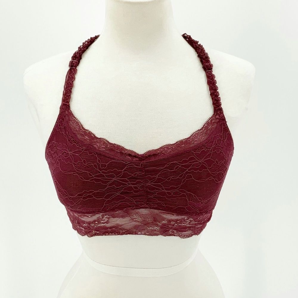 Cranberry Racerback Balconette Lace Bra - Picture 2 of 5